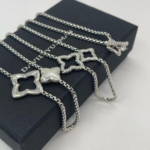 David Yurman Quatrefoil Box Chain Necklace